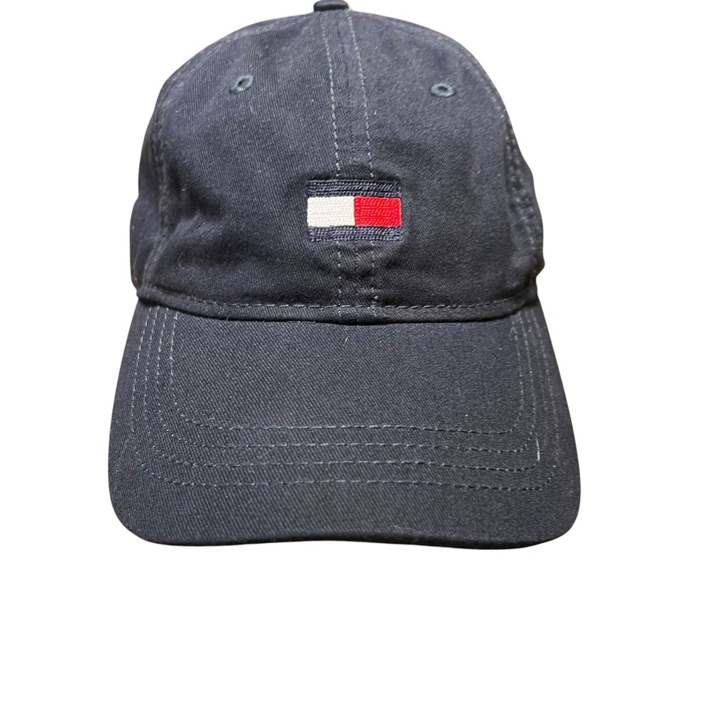 Tommy Hilfiger Baseball Cap Men OS Navy Blue Embroidered Logo Adjustable Hat